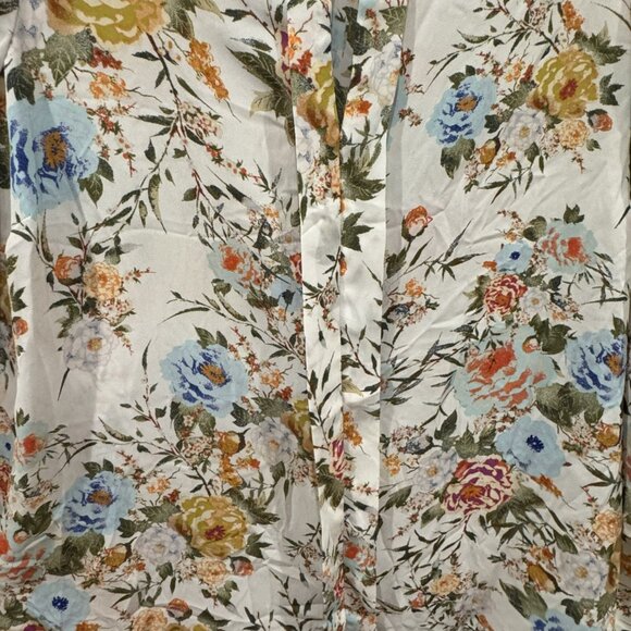 Rose & Olive Cream Floral Sheer Top EUC - Picture 4 of 9